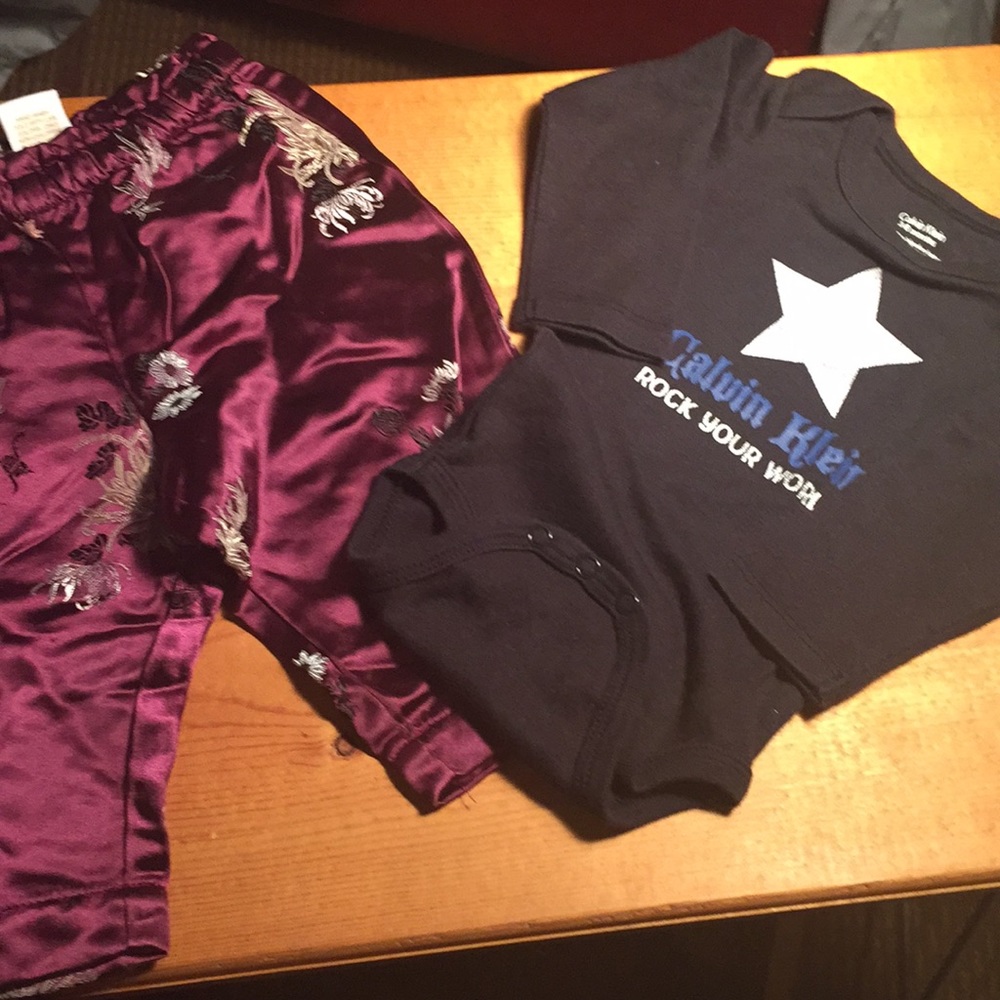 sz 3-6 mo CK GAP UNIQUE BUNDLE ORIENTAL PANT EUC